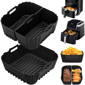 19-23CM Accessoire Air Fryer, Moule Silicone Air Fryer pour NINJA MAX PRO 6,2 L, Philips 6,2L, COSORI 5,5L/6,0L, Doublures Silicone pour Friteuse Air, Micro-ondes, Four, Four - Neuf