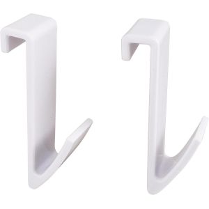 Loc-Lot De 2 Crochets Blancs Pour Sèche-Serviette À Tube Plat - Accessoires Pratiques À Suspendre Pour Salle De Bain - Idéal Pour Un Rangement Optimal Et Décoratif - Neuf