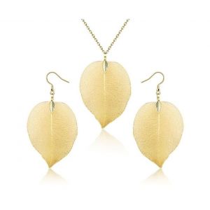 Collier Feuille D'automne Avec Cha&icirc;ne De 30 Pouces Et Carte-Cadeau - Neuf