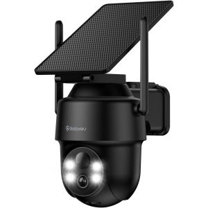 ChenQuanSarl-2K Camera Exterieur Sans Fil - Caméra De Surveillance Extérieur Avec Panneau Solaire, Pir Alerte Instantanée, Détection Humaine Ai, Vision Nocturne En Couleur, Audio Bidirectionnel, R1 ( - Neuf