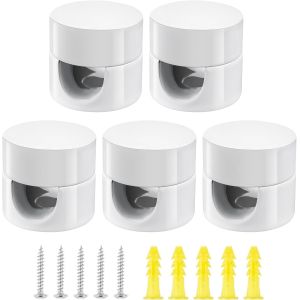 MEVRONISSHOP-5 Pi&egrave;ces Support Mural et plafonnier pour C&acirc;bles, Fixation au Plafond avec vis et chevilles, Pour c&acirc;bles textiles, support de c&acirc;bles pour lampe de plafond - Neuf