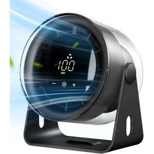 Ventilateur De Table À Piles 6000Mah, Ventilateur Turbo 100 Vitesses Rechargeable Puissant, 3 À 24 Heures/Silencieux/Usb-C Pour Bureau Camping-F31[VEN750858] - Neuf