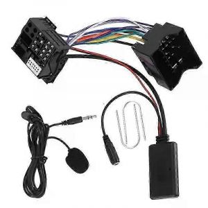 Pour Peugeot 206 207 307 301 407 Pour Citroën C4 C5 C6 Berlingo RD4 Harnais Radio Microphone Mains libres Bluetooth 50 AUX Adaptateur - Neuf