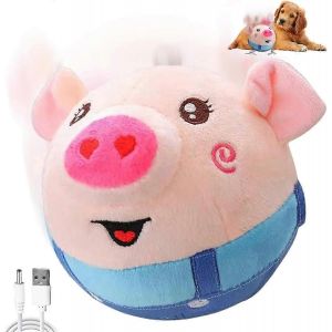 Jouet en peluche pour animaux de compagnie actif et mobile, jouets interactifs pour chiens, jouets parlants, secouants, rebondissants, jouets anti-ennui, jouet cochon sauteur pour chien, chariot lavable [jkw] - Neuf