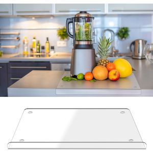 Planche A Decouper Transparente, 40 X 30cm Planche &Agrave; D&eacute;couper En Acrylique Avec Rebord De Comptoir, Planche &Agrave; D&eacute;couper Antid&eacute;rapante Pour Cuisine, Viande, Fruits, L&eacute;gumes, Fromage - Neuf