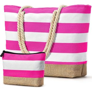 ERSHI-Sac de plage XXL Sac de shopping pour femme Sac à bandoulière étanche avec fermeture éclair Sac de voyage pliable Sac de voy[9 - Neuf