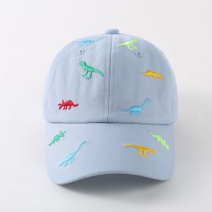 Chapeau De Soleil Bleu Pour Enfants, Casquette De Baseball Dinosaure, Chapeau D'été Réglable Pour Garçons Et Filles - Neuf