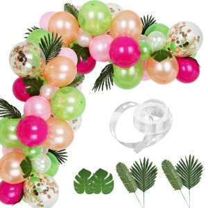 85 pièces (costume hawaïen) Ballons en latex à l'hélium pour enfants, filles, femmes, anniversaire, mariage, baby shower, baptême, décoration de fête - Neuf