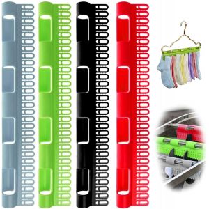 MDY-Lot de 4 séchoirs à chaussettes rotatifs en plastique - Étendoir à linge coupe-vent - Porte-chaussettes - Convient pour chaussettes, petits vêtements, sous-vêtements (4 couleurs) - Neuf