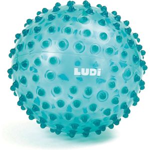 Mdy-- Balle De Massage Bleue - Éveil Sensoriel Pour Bébé Dès 6 Mois - Picots Tendres - Stimulation, Dextérité Et Coordination - 100% Pvc - Lavable - Ø 20 Cm - Soulage Les Dents Et Favorise Le Jeu - Neuf