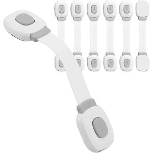6 Pcs Serrure D'armoire,Sécurité Enfant Pour Armoire,Aucun Perçage Requis Serrure De Placard Sxq - Neuf