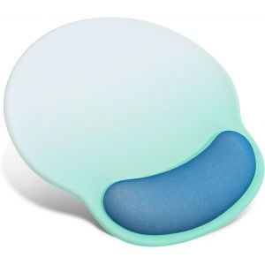 LKLJIJ-Tapis de souris avec coussin en gel, tapis de souris avec repose-main, sous-main, tapis de souris de jeu, tapis de souris, accessoire de bureau (bleu) - Neuf