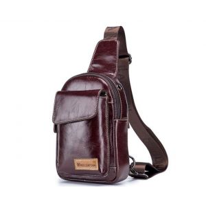 Sac messager poitrine G051 - Sac bandouli&egrave;re en cuir pour le sport et les loisirs - Neuf