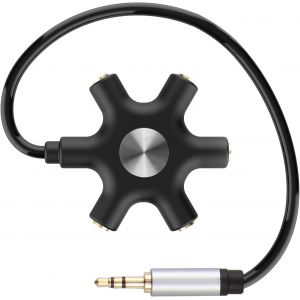 R&eacute;partiteur Audio 5 Casques 3,5 Mm Distributeur Pour Prises Jack 3,5Mm Avec 5 Connecteurs M&acirc;le &Agrave; Femelle Multi &Eacute;couteurs St&eacute;r&eacute;o S&eacute;parateur Adaptateur Aux Splitter Pour La Salle De Classe Mix[Z2342] - Neuf