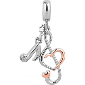 Kalanka-Breloque Note De Musique Compatible Avec Bracelets Pandora Moments Piano Femme No&euml;l Famille Fille Soeur Petite-Fille Anniversaire, Cuivre, Pas De Gemme - Neuf