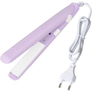 Nsiecd-2 En 1 Mini Lisseur Cheveux, Fer &Agrave; Lisser Lisseur Cheveux Court Pour Tous Types De Cheveux, Cheveux Courts, Frange, Longueur De La Ligne 1 M Pour Prise Europ&eacute;enne (Violet) - Neuf