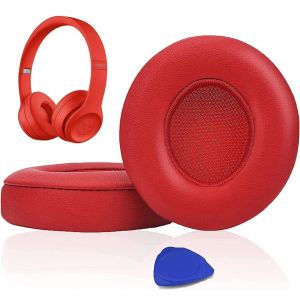 Coussinets d'oreille, Oreillettes de Remplacement pour Beats Solo 2 & Solo 3 sans Fil Casque Supra-auriculaire, Cache-Oreilles Couverts en Cuir prot&iquest;&iquest;ine, supression de Bruit Mousse &iquest;&iquest; m&iquest;&iquest;moire - Neuf