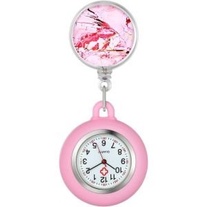 Shiba-Montre D'infirmière Rétractable Pour Infirmières Et Médecins : Motif Ciel Étoilé, Coque En Silicone, Montre D'infirmière À C[2 - Neuf