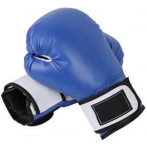 Gants De Boxe Professionnels Bonsem Pu Eva Pour Entrainement, Sparring, Frappe, Courses, Sac De Sable (Bleu) - Neuf
