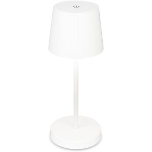 Kal-- Lampe De Table Led Sans Fil Avec Toucher, Dimmable, Couleur De Lumière Blanc Chaud, Lampe De Chevet, Lampe De Lecture, Lampe De Table, Lampe À Batterie, Lampe D'extérieur, 26x10,5 Cm, Blanc - Neuf