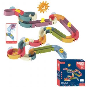 Jouets De Bain Pour Enfants, Piste De Boules D'eau, Toboggan Mural Pour Baignoire, Pour Tout-Petits De 3 Ans Et Plus, 34 À 66 Pièces, À Faire Soi-Même, 50 % De Réduction-48 Pièces - Neuf