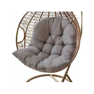 Coussin De Chaise Suspendu Gris Fonc&eacute; Pour Balan&ccedil;oires Et Hamacs, 120 X 80 Cm, 8 Cm D'&eacute;paisseur - Neuf