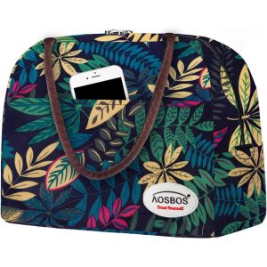 MEVRONISSHOP-Sac Repas Isotherme Lunch Bag Sacs à Déjeuner Portable Feuille Bleu - Neuf