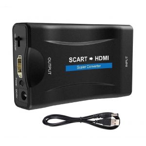 SUBZONAL-Scart vers Hdmi Convertisseur Scart P&eacute;ritel vers Hdmi Adaptateur Audio Vid&eacute;o Rater Support Hdmi 720p / Sortie 1080p pour Hdtv/monitor/projector/stb/vhs/xbox/ps3/sky Blu-Ray DVD Player Noir - Neuf
