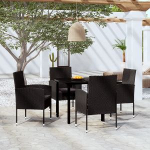 Prolenta Premium - Ensemble &Agrave; Manger De Jardin 5 Pcs Noir - Neuf