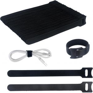 100 Lot de attache cable s,serre cable,scratch cable pour câbles de charge de bureau,maison et bureau,200 * 12mm - Neuf