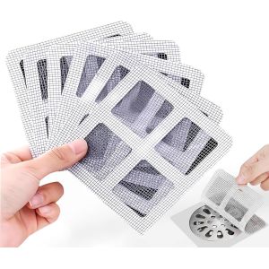 Lot de 50 tamis &agrave; cheveux de douche,tamis &agrave; cheveux pour douche et bonde de douche,autocollants jetables pour &eacute;vier,baignoire,filtre &agrave; mailles fines contre l'obstruction - Neuf