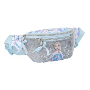 Sac banane Frozen Memories Argent&eacute; Bleu Blanc (23 x 12 x 9 cm) - Neuf