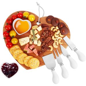 Plateau &Agrave; Fromage En Bois De Chinaberry &iquest; Forme C?ur - Neuf