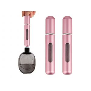 Lot de 2 flacons vaporisateurs de parfum rechargeables de 8 ml - Rose - Neuf