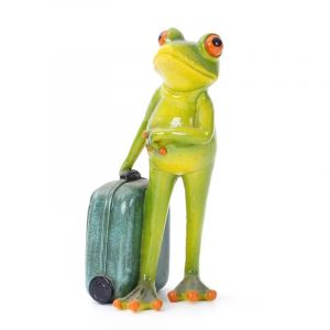 Mignon grenouille statue résine forme animale ornement de bureau avec surface lisse et élégante décor de bureau à domicile A - Neuf