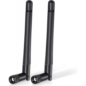 Antenne WiFi Bi-Bande 2.4GHz 5GHz 5.8GHz 3dBi MIMO RP-SMA Mâle Omnidirectionnelle pour Caméra Sécurité IP Telecamera Routeur WiFi Recul FPV Carte PCIE Réseau sans Fil,2 Paquets - Neuf
