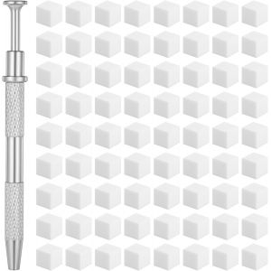 Lbgwp60-Lot De 150 Éponges À Ongles Douces Pour Ombre, Éponge Blanche Avec Pince En Métal, Éponge Ombrée Pour Ongles, Manucure, Outils De Nail Art, Accessoires Pour Ongles - Neuf