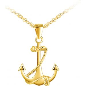 Kal-Colliers Pour Femmes Et Filles, Collier Pendentif En Argent 925, Colliers Pendentif D'ancre Classique, Symbole De Courage, De Protection Et De Force, Collier Créative, Bijoux Élégants - Neuf