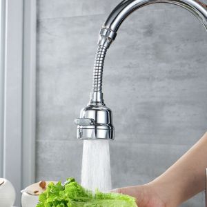 Tuyau d'extension 2 a&eacute;rateurs, boost 3 vitesses, argent, filtre de robinet rotatif &agrave; 360&deg;, a&eacute;rateur de robinet, bec r&eacute;gulateur de filtre de robinet &eacute;conomiseur d'eau, pour cuisine salle de bain - Neuf