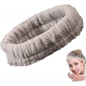 Bandeau Maquillage, Bandeau Maquillage Cheveux Femme, Bandes De Poignet Faciales En Flanelle Pour Femme, &Eacute;lastique Bandeaus Soin Visage Pour Lavage Du Visage (Noir, L) - Neuf