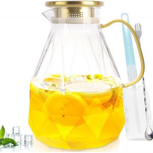 Pichet En Verre 3l Avec Couvercle - Neuf