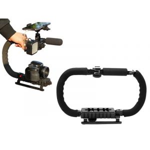 Stabilisateur Vid&eacute;o Portable Avec Support De T&eacute;l&eacute;phone Et Fixations Pour Griffe Porte-Accessoire - Neuf