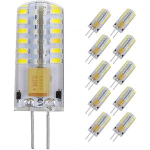Paquet De 10 3 Watt Ac/Dc 12v G4 Led Ampoules,Equivalent À L'ampoule De La Lampe Halogène De 30w,6000k Lumière Froide[Amp747924] - Neuf