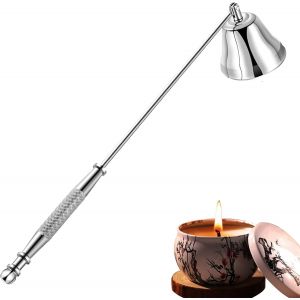 KALANKA-Éteignoir à bougie en acier inoxydable avec long manche et boîte cadeau Argenté - Neuf