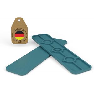 Lot de 100 cales de vitrage en plastique,100 mm x 24 mm x 1-6 mm,cale fenetre,cale meuble,cale plaque,cales lambourdes,entretoise,cale menuiserie,cale carrelage (épaisseur : 2 mm) - Neuf