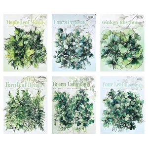 Ensemble De Papier De Scrapbooking Bordure De Dentelle,120 Pcs - Pack D'&eacute;ph&eacute;m&egrave;res V&eacute;g&eacute;taux Pour La Journalisation Ind&eacute;sirable - Neuf