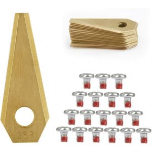 MEVRONISSHOP-18pcs Lames de Rechange pour Bosch Titane Accessoires pour Tondeuses Robot+ 18Pcs Vis, Lame de Rechange pour Robot Tondeuse Lame Compatible avec Bosch Tondeuse - Neuf