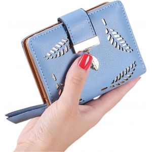 Portefeuille Femme Portefeuille Court Dames Boucles Zippe Feuille Couverte Petit Portefeuille Portefeuille Porte-Carte Mini-Portefeuille - Neuf