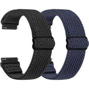 Tress&eacute; Bracelet Montre en Nylon pour 24mm 22mm 20mm 19mm 18mm bracelet Homme et Femme, Boucle R&eacute;glable Sangles Sport &eacute;lastiques Bracelets de Montre de Remplacement - Neuf