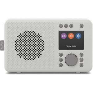 Elan DAB+ Radio portable DAB avec Bluetooth 5.0 (DAB/DAB+ et radio FM, &eacute;cran couleur TFT, 20 pr&eacute;r&eacute;glages, prise jack 3,5 mm, fonctionnement sur piles possible, USB), Gris Pierre - Neuf